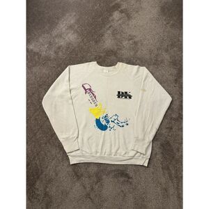 Vintage 80S sweatshirt DeGarmo & Key Christian SINGLE STITCHED "BOYCOTT HELL"‎ L